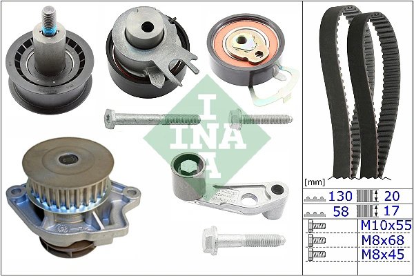 Set distributie curea si pompa apa INA 530 0089 31