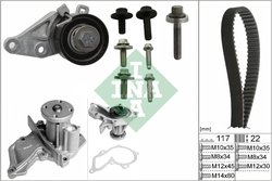 Set distributie curea si pompa apa INA 530 0140 30
