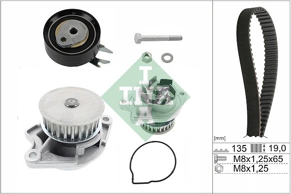SET DISTRIBUTIE CUREA SI POMPA APA INA 530 0166 31 - Compatibil cu SEAT, VW