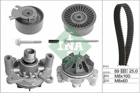 Set distributie curea si pompa apa INA 530 0198 30