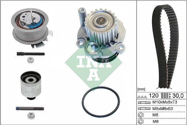 SET DISTRIBUTIE CUREA SI POMPA APA INA 530 0201 32 - Compatibil cu AUDI, FORD, SEAT, SKODA, VW
