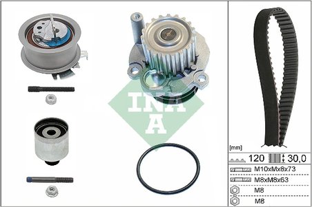 SET DISTRIBUTIE CUREA SI POMPA APA INA 530 0201 32 - Compatibil cu AUDI, FORD, SEAT, SKODA, VW