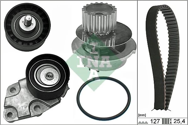 SET DISTRIBUTIE CUREA SI POMPA APA INA 530 0332 31 - Compatibil cu CHEVROLET, DAEWOO, FSO, ZAZ