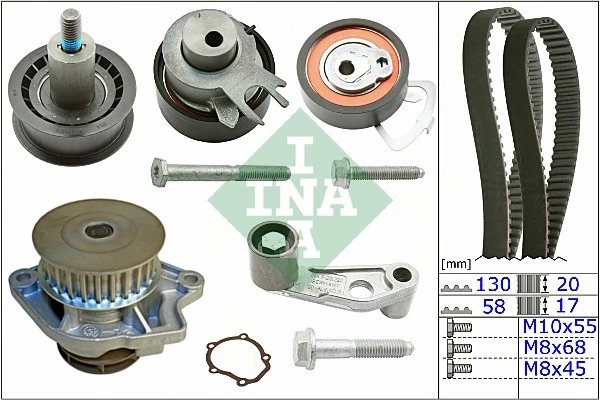 Set distributie curea si pompa apa INA 530 0360 30