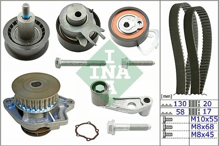 Set distributie curea si pompa apa INA 530 0360 30