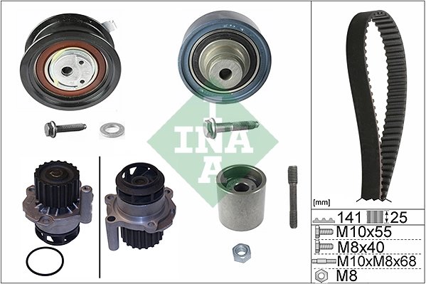 SET DISTRIBUTIE CUREA SI POMPA APA INA 530 0361 30 - Compatibil cu SEAT, SKODA, VW