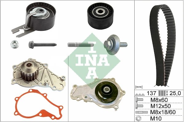 SET DISTRIBUTIE CUREA SI POMPA APA INA 530 0375 30 - Compatibil cu CITROEN, FIAT, FORD, FORD AUSTRALIA, MINI, PEUGEOT, VOLVO