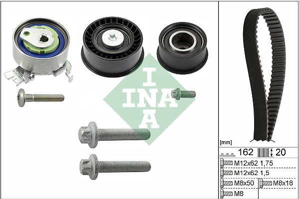 SET DISTRIBUTIE CUREA INA 530 0443 10 - Compatibil cu CHEVROLET, HOLDEN, OPEL, VAUXHALL