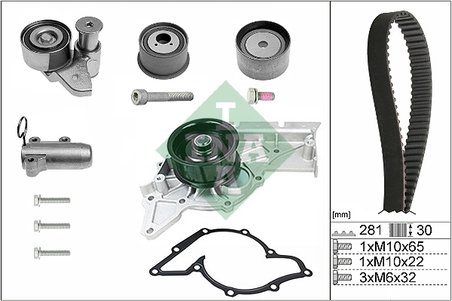 Set distributie curea si pompa apa INA 530 0480 30
