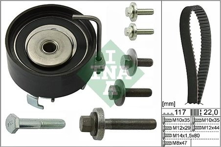 SET DISTRIBUTIE CUREA INA 530 0495 10 - Compatibil cu FORD, FORD (CHANGAN), FORD AUSTRALIA, MAZDA, VOLVO