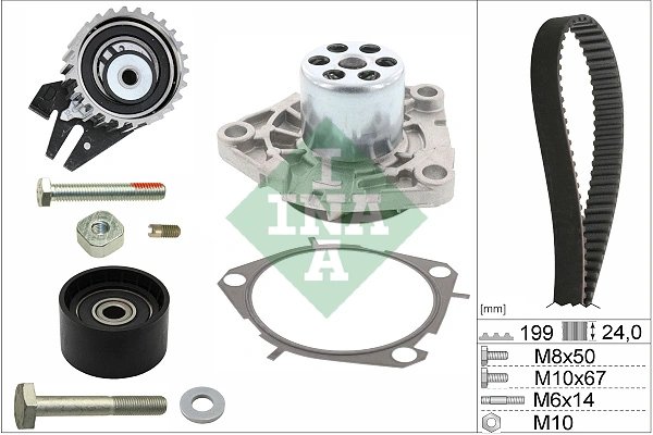 Set distributie curea si pompa apa INA 530 0562 30