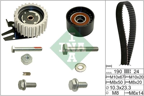 SET DISTRIBUTIE CUREA INA 530 0624 10 - Compatibil cu ALFA ROMEO, FIAT, OPEL, SAAB, SUZUKI, VAUXHALL