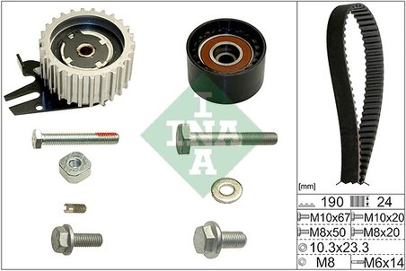 SET DISTRIBUTIE CUREA INA 530 0624 10 - Compatibil cu ALFA ROMEO, FIAT, OPEL, SAAB, SUZUKI, VAUXHALL