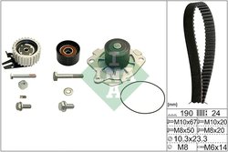 Set distributie curea si pompa apa INA 530 0624 30