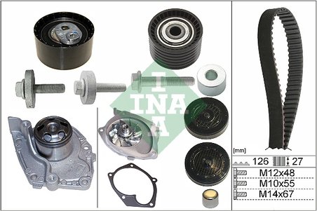 Set distributie curea si pompa apa INA 530 0638 30