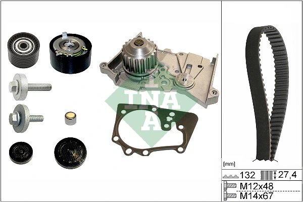 Set distributie curea si pompa apa INA 530 0639 30