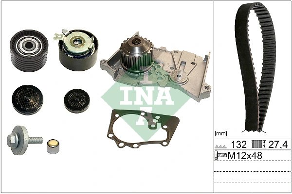 SET DISTRIBUTIE CUREA SI POMPA APA INA 530 0640 30 - Compatibil cu DACIA, LADA, NISSAN, RENAULT