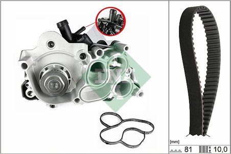 Set distributie curea si pompa apa INA 530 0743 30