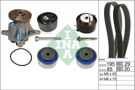 Set distributie curea si pompa apa INA 530 0764 30