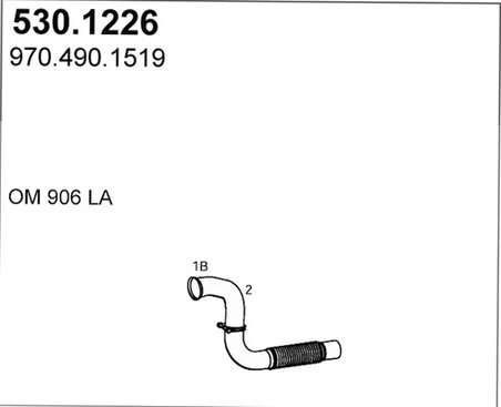 RACORD EVACUARE ASSO 530.1226 - Compatibil cu MERCEDES-BENZ