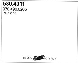 TEAVA FLEXIBILA ESAPAMENT ASSO 530.4011 - Compatibil cu MERCEDES-BENZ