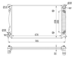 RADIATOR RACIRE MOTOR NRF 53023 - Compatibil cu AUDI