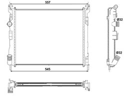 Radiator racire motor NRF 53032