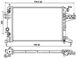 Radiator racire motor NRF 53035