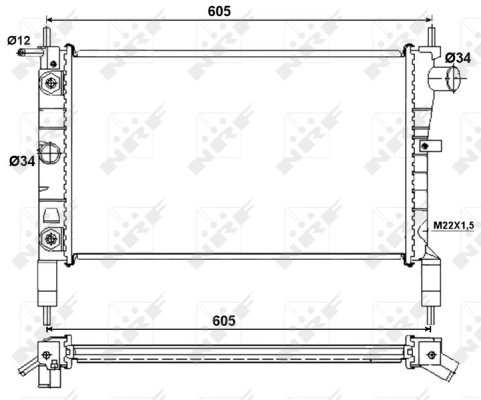 Radiator racire motor NRF 53036