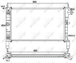 Radiator racire motor NRF 53036