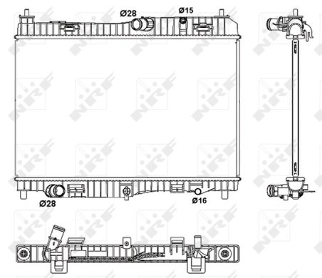 Radiator racire motor NRF 53043