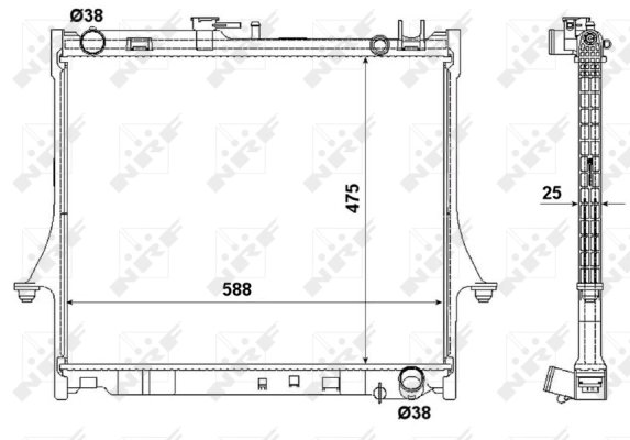 RADIATOR RACIRE MOTOR NRF 53055 - Compatibil cu ISUZU