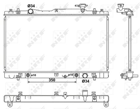 Radiator racire motor NRF 53063