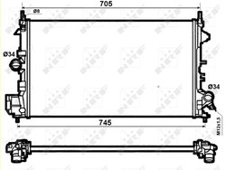 Radiator racire motor NRF 53074