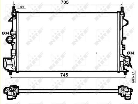 Radiator racire motor NRF 53074