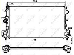 Radiator racire motor NRF 53074