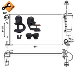 Radiator racire motor NRF 53075