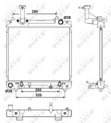 Radiator racire motor NRF 53079