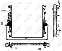 Radiator racire motor NRF 53097