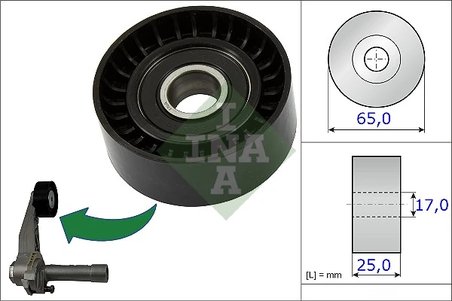 ROLA INTINZATOR CUREA TRANSMISIE INA 531 0866 10 - Compatibil cu CITROEN, DS, MINI, OPEL, PEUGEOT