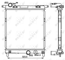 RADIATOR RACIRE MOTOR NRF 53101 - Compatibil cu SEAT, SKODA, VW