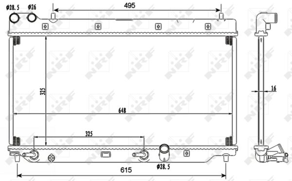 Radiator racire motor NRF 53110