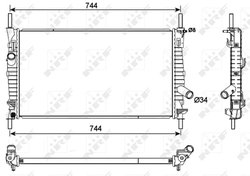RADIATOR RACIRE MOTOR NRF 53111 - Compatibil cu FORD