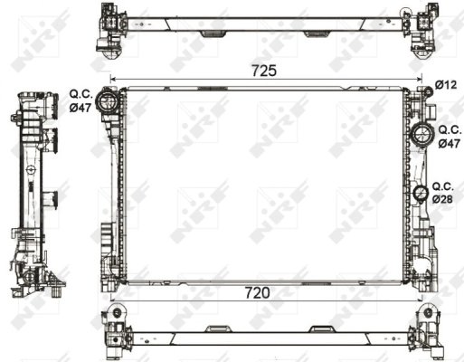 Radiator racire motor NRF 53113