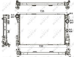 Radiator racire motor NRF 53113