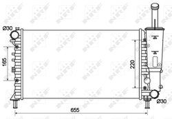 Radiator racire motor NRF 53124