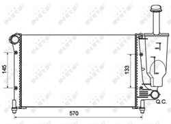 Radiator racire motor NRF 53128A