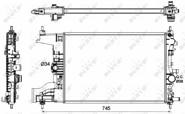 RADIATOR RACIRE MOTOR NRF 53148 - Compatibil cu OPEL, VAUXHALL