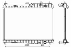Radiator racire motor NRF 53152