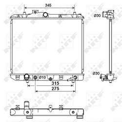 Radiator racire motor NRF 53158